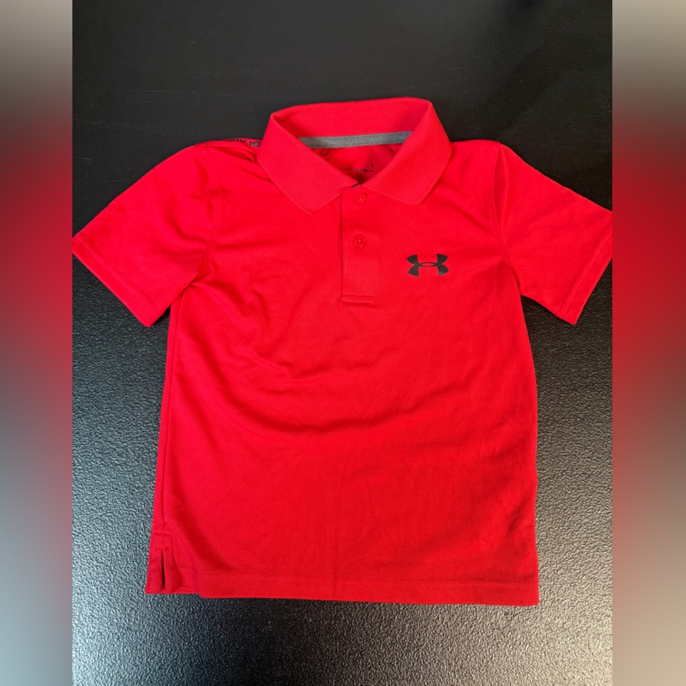Boys Under Armour Bright Red Performance Polo